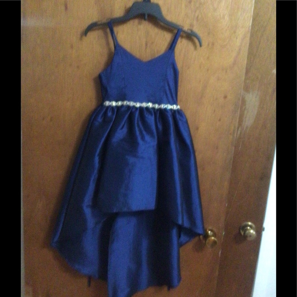 Blue spaghetti strap dress